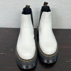 Dr Martens Air Wair white platform boots women’s 6